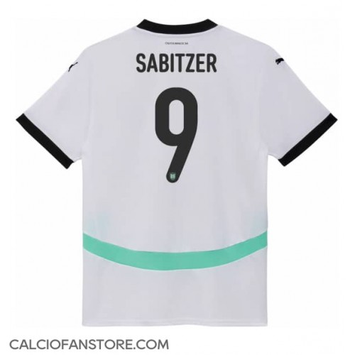 Maglia Calcio Austria Marcel Sabitzer #9 Seconda Divisa Donna Europei 2024 Manica Corta